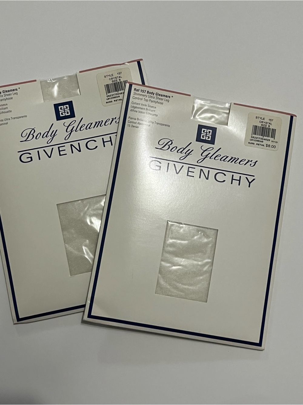 Givenchy Body Gleamers Shimmery ultra-sheer control top pantyhose 157 Crystal B